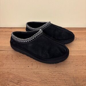 UGG Tasman II Slipper In Black Women Size 7 Suede Slip-On Casual Comfort